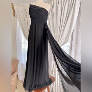 MIKAEL AGHAL Grecian Evening Gown - Black Size 8 (NWT)